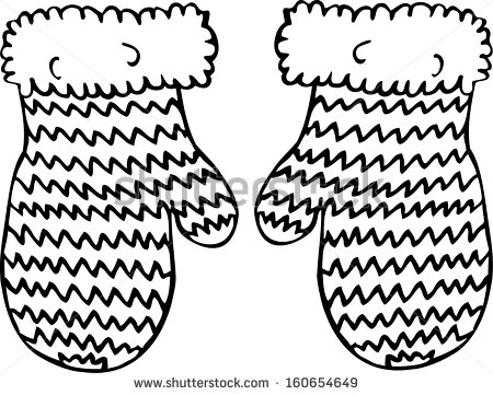Knitted Mittens  Hand Drawn Illustration    160654649   Shutterstock