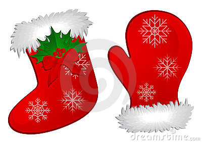 More Similar Stock Images Of   Christmas Stocking And Mitten