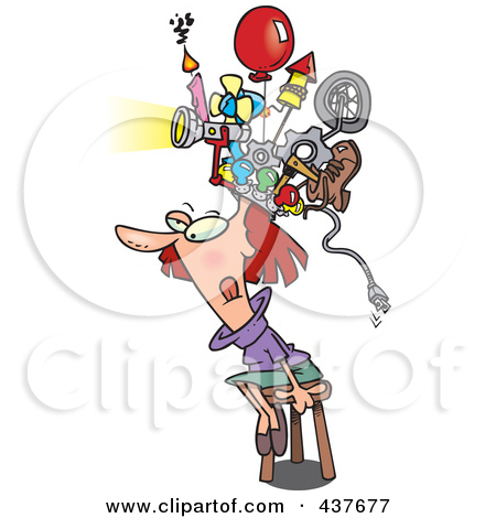 Royalty Free  Rf  Clipart Illustration Of A 3d Teeny Person In Thought