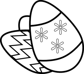 Table Clipart Black And White Easter Eggs Clip Art Black And White