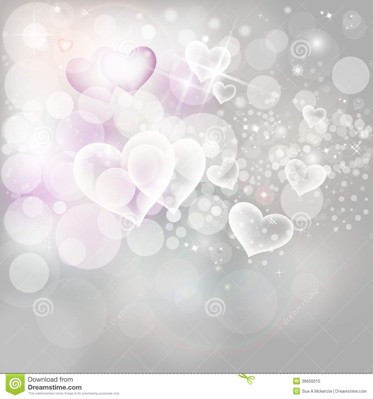 Valentines Day Holiday Background Silver Lights An Royalty Free Stock    