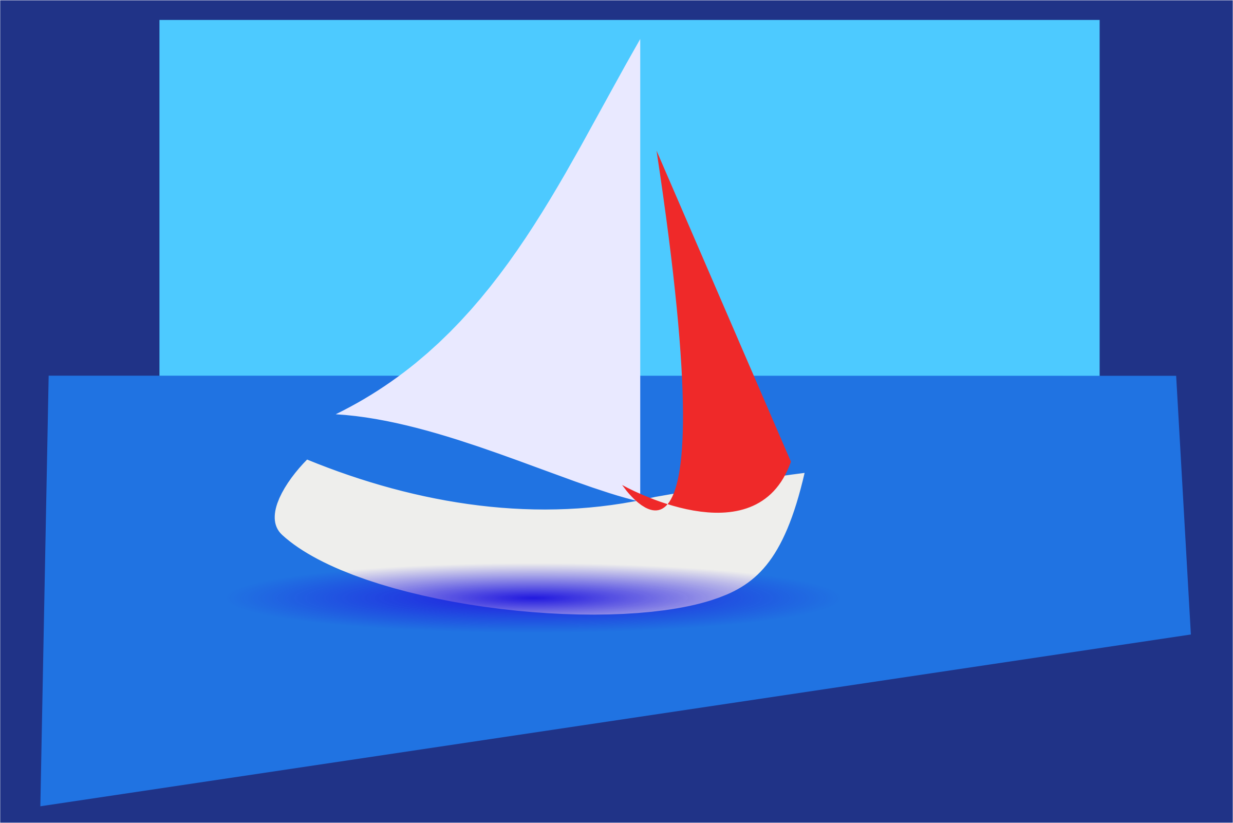 Abstract Sailing Boat By Chatard