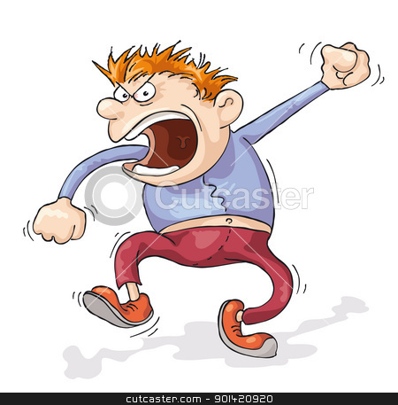 Angry Man Stock Vector Clipart A Man Angry Over The Whole World Is    