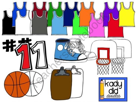 Basketball Clipart  Kady Did Doodles  Product From Kady Did Doodles On    