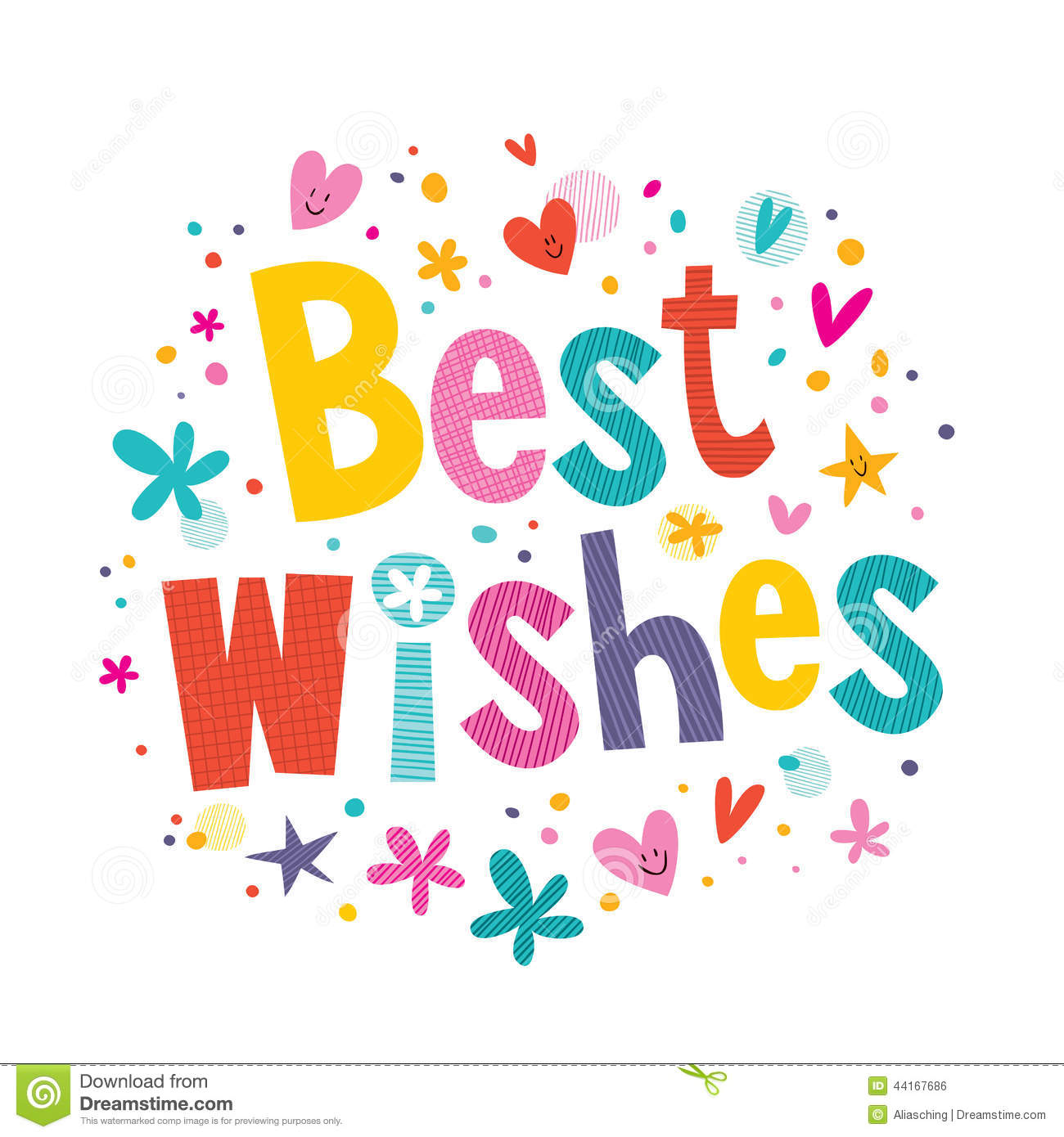 Best Wishes Lettering Text Card