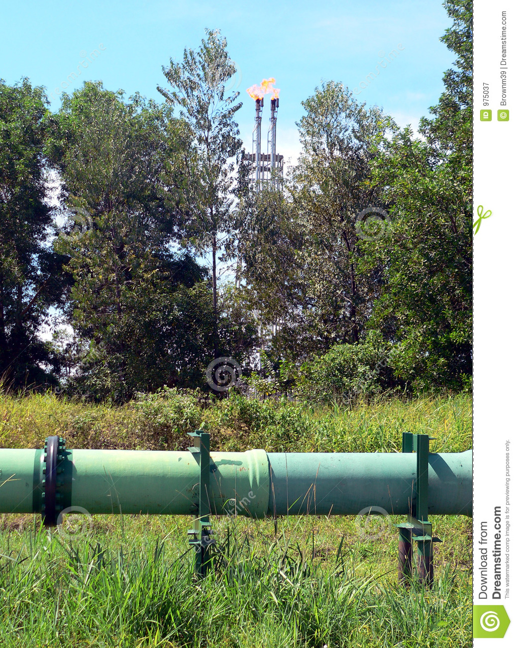Brunei  Crude Oil Refinery   Pipeline Royalty Free Stock Photography