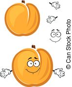 Cartoon Clip Art Vector Graphics  260 Apricots Cartoon Eps Clipart