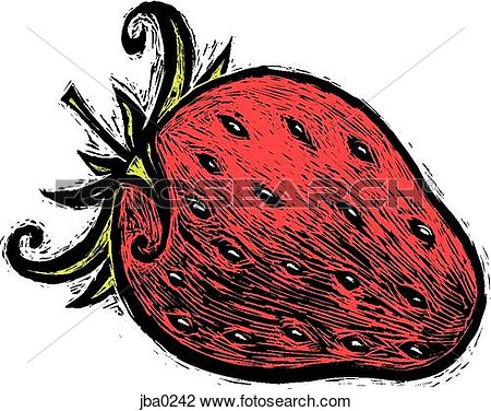 Clip Art   Fuzzy Strawberry  Fotosearch   Search Clipart Illustration