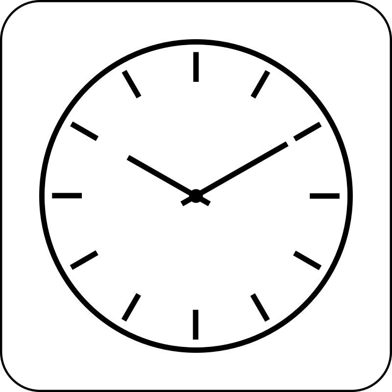 Clock Icon By Cinemacookie   Simple Black And White Clock Icon  With A    