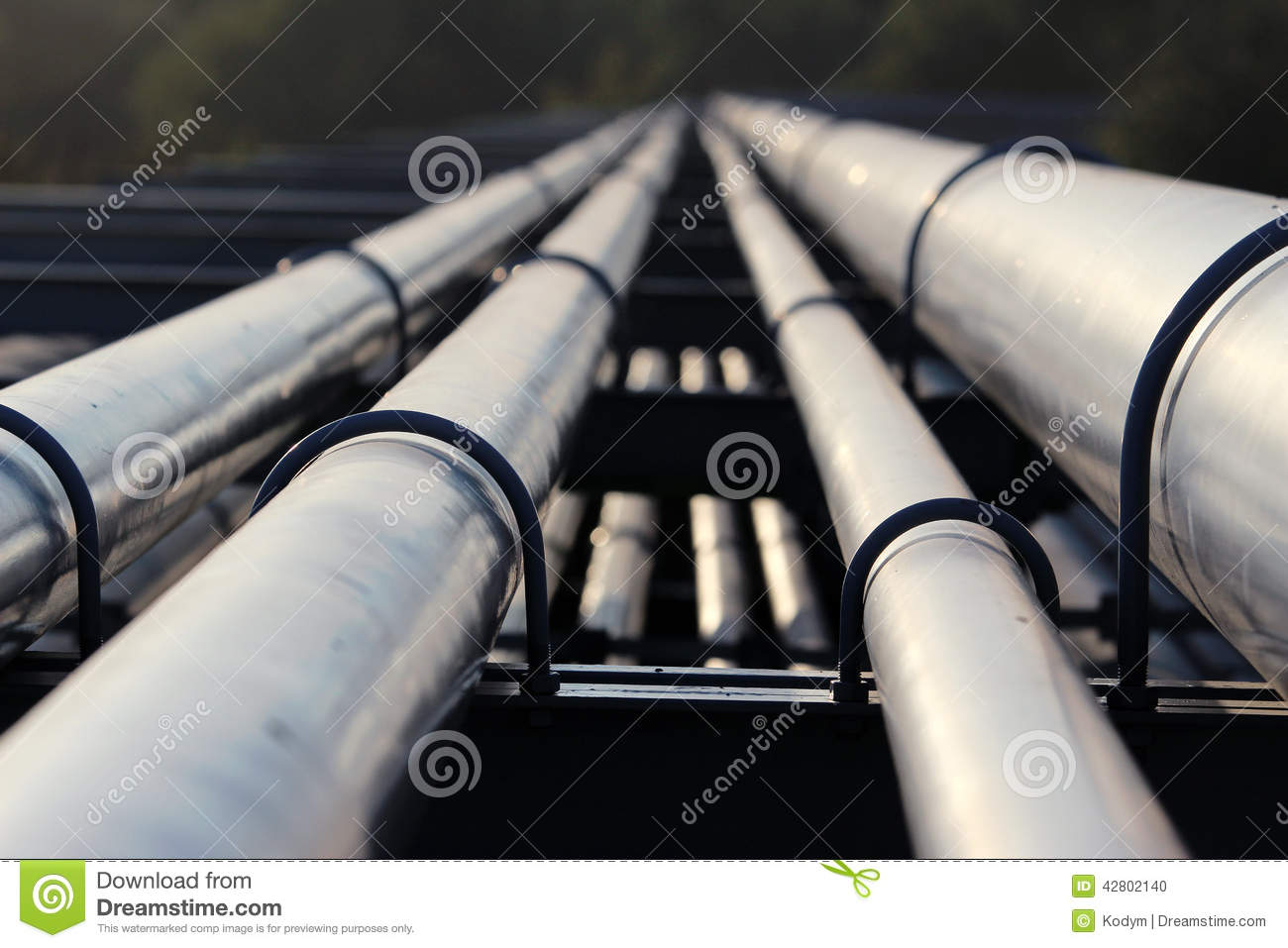 Crude Oil Pipeline Transportation To Refinery Stock Photo   Image