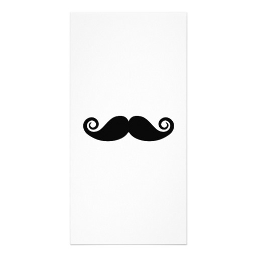 Curly Mustache Photo Greeting Card