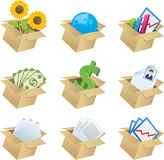 Documents Icons 1 Color Box Stock Photos   Images