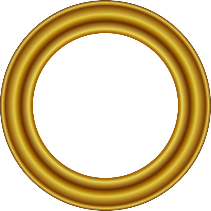 Gold Frame Circle 3 Clipart