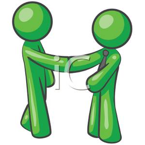 Greeting Clipart Two Men Shaking Hands Greeting Each Other Royalty