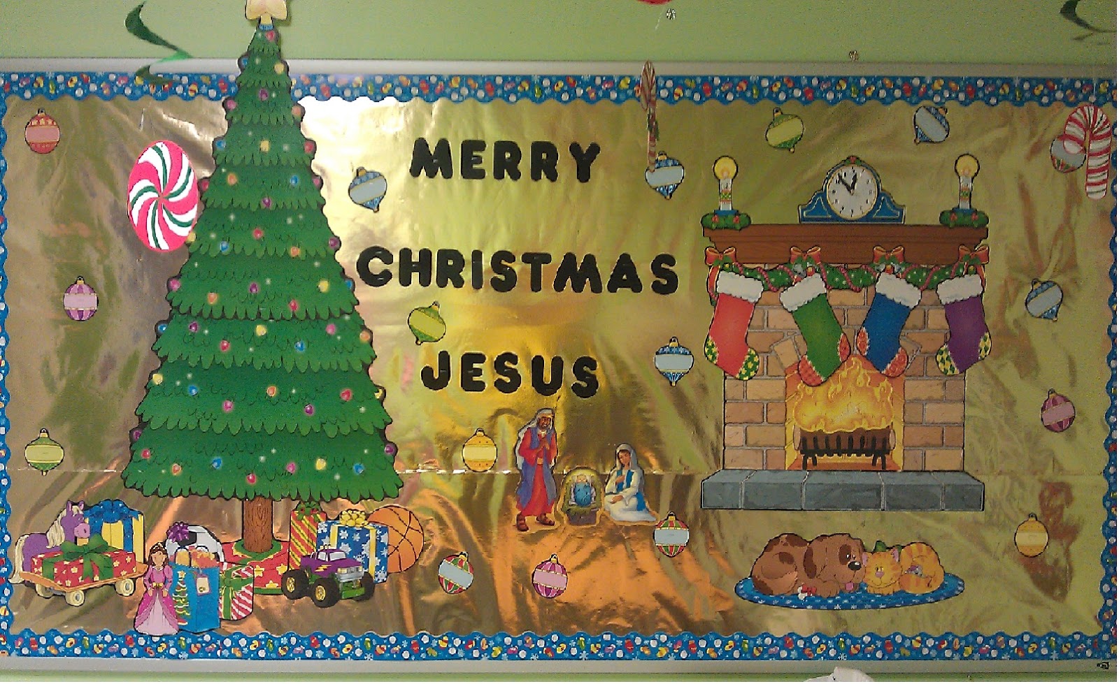 House Collection Blog  Christmas Nativity Scene Bulletin Board Idea
