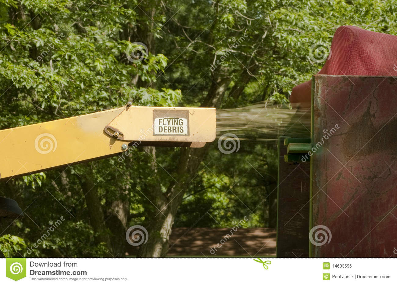 Industrial Wood Chipper In Action Royalty Free Stock Image   Image