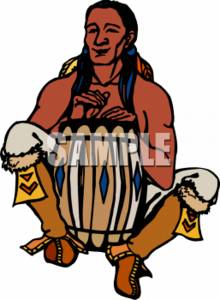 Native American Cartoon Clip Art Clipart Illustration Of An