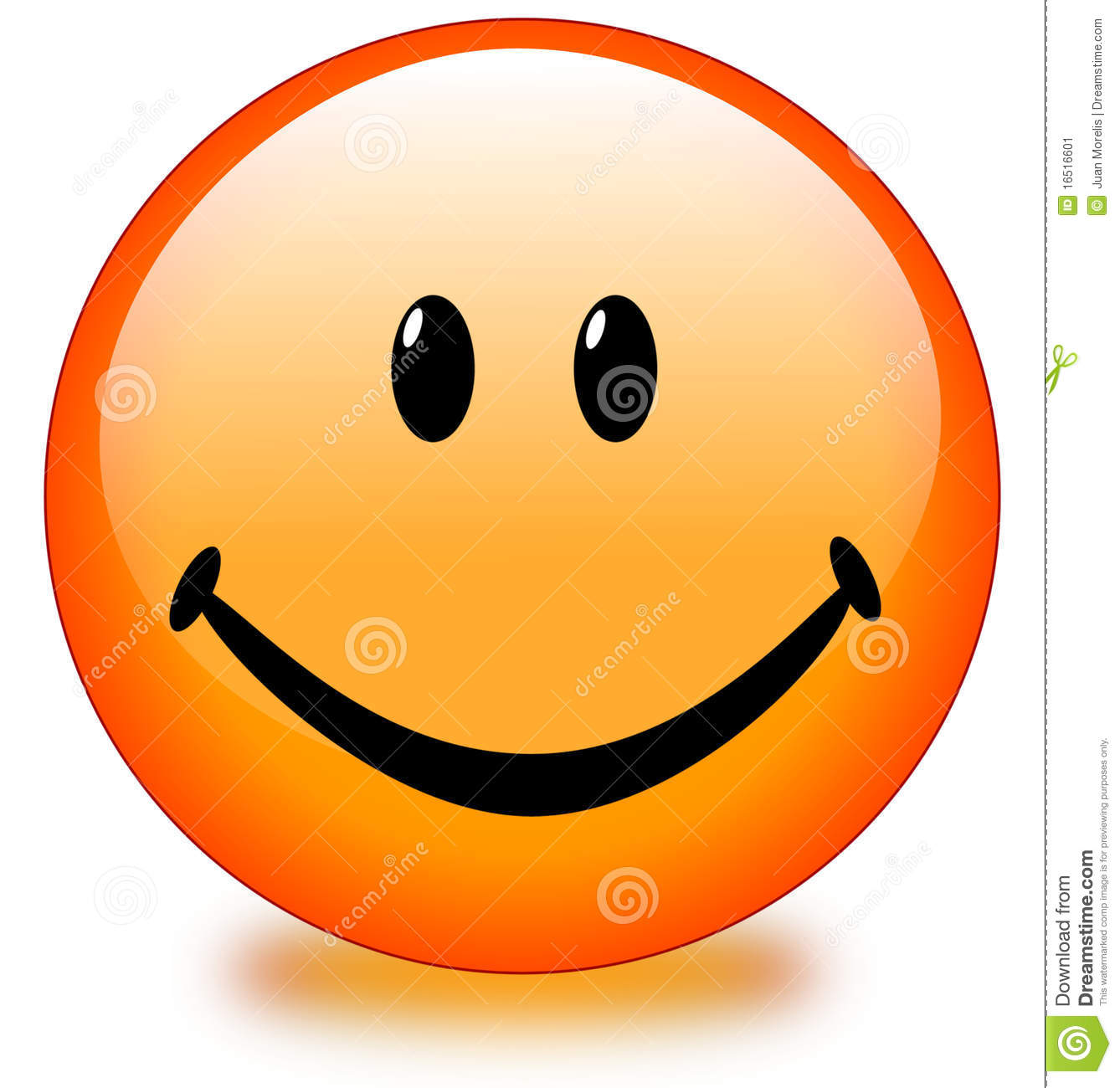 Orange Smiley Face Button Stock Image   Image  16516601