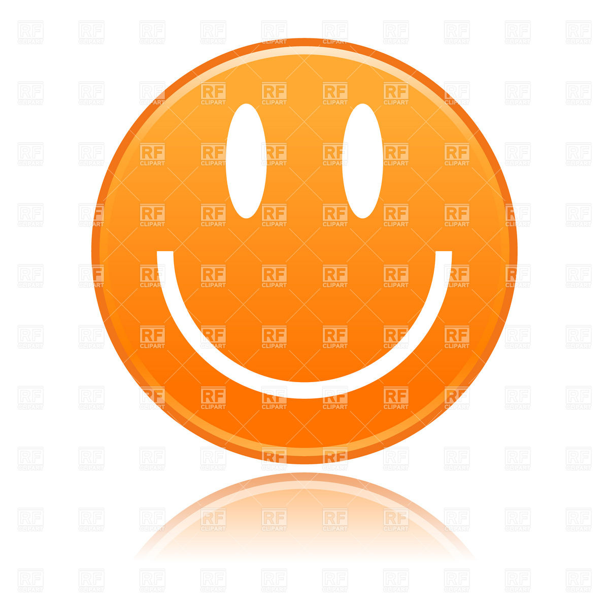Orange Smiley Symbol On White Signs Symbols Maps Download Royalty    