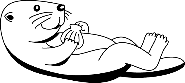 Otter Clip Art Black And White   Clipart Panda   Free Clipart Images