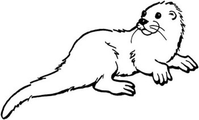 Otter Clip Art Black And White   Clipart Panda   Free Clipart Images