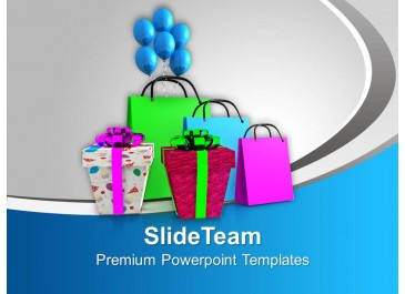 Shopping Bags And Gifts Sales Powerpoint Templates Ppt Themes And