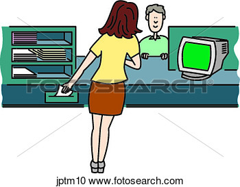 Stock Illustration   Bank Teller  Fotosearch   Search Clipart