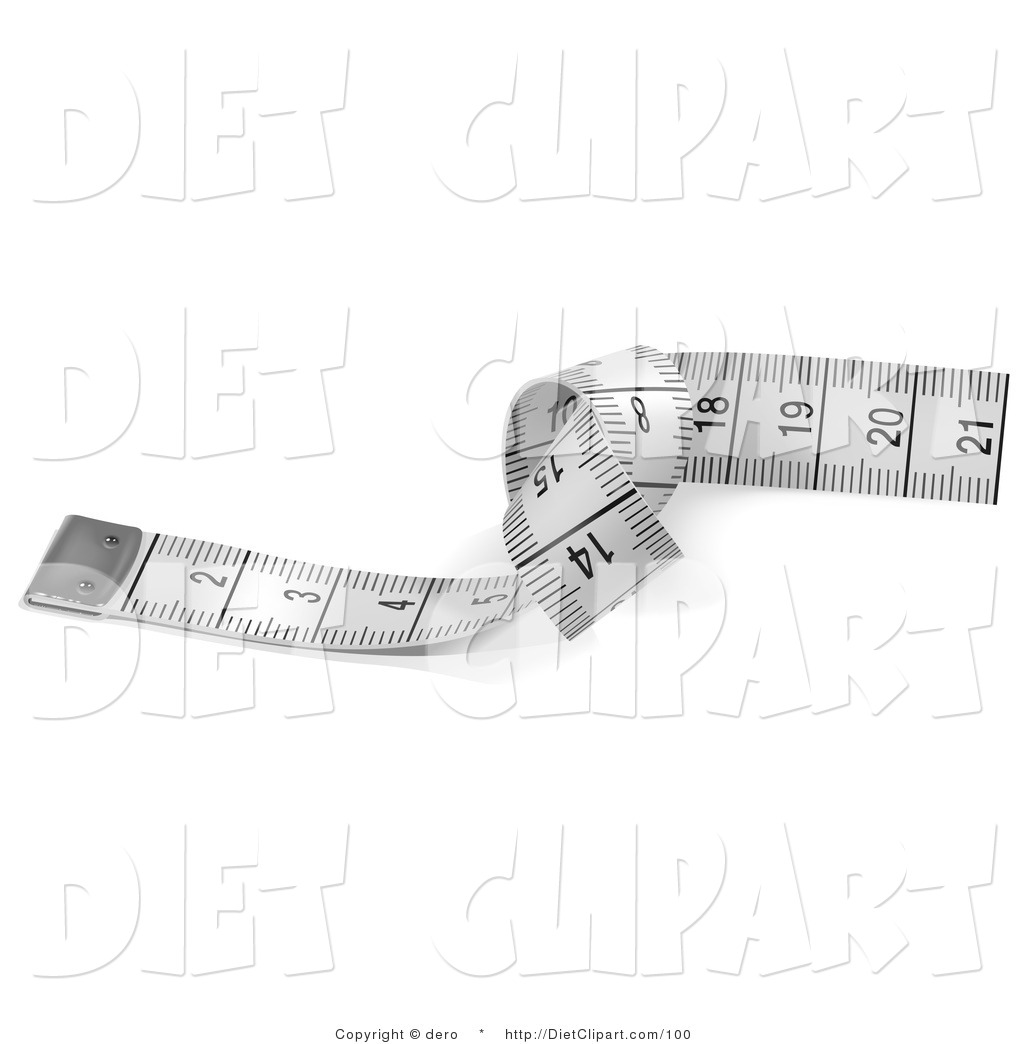 Tape Measure Clipart Black And White Diet Clip Art Of A White And