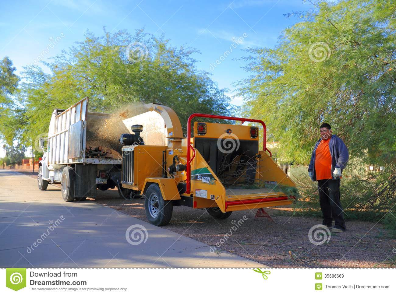Usa Arizona  Wood Chipper In A Park Editorial Stock Image   Image