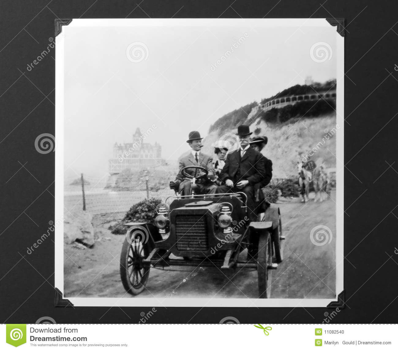 Vintage Auto Photo Model T Ford With Passengers Stock Photo   Image
