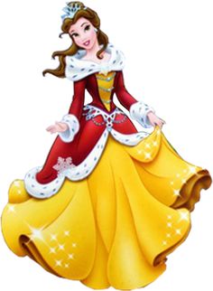 01 Png Christmas Belle Disney Princesses Belle Enchanted Beast Belle