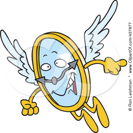 437877 Royalty Free Rf Clip Art Illustration Of Time Flying By Jpg