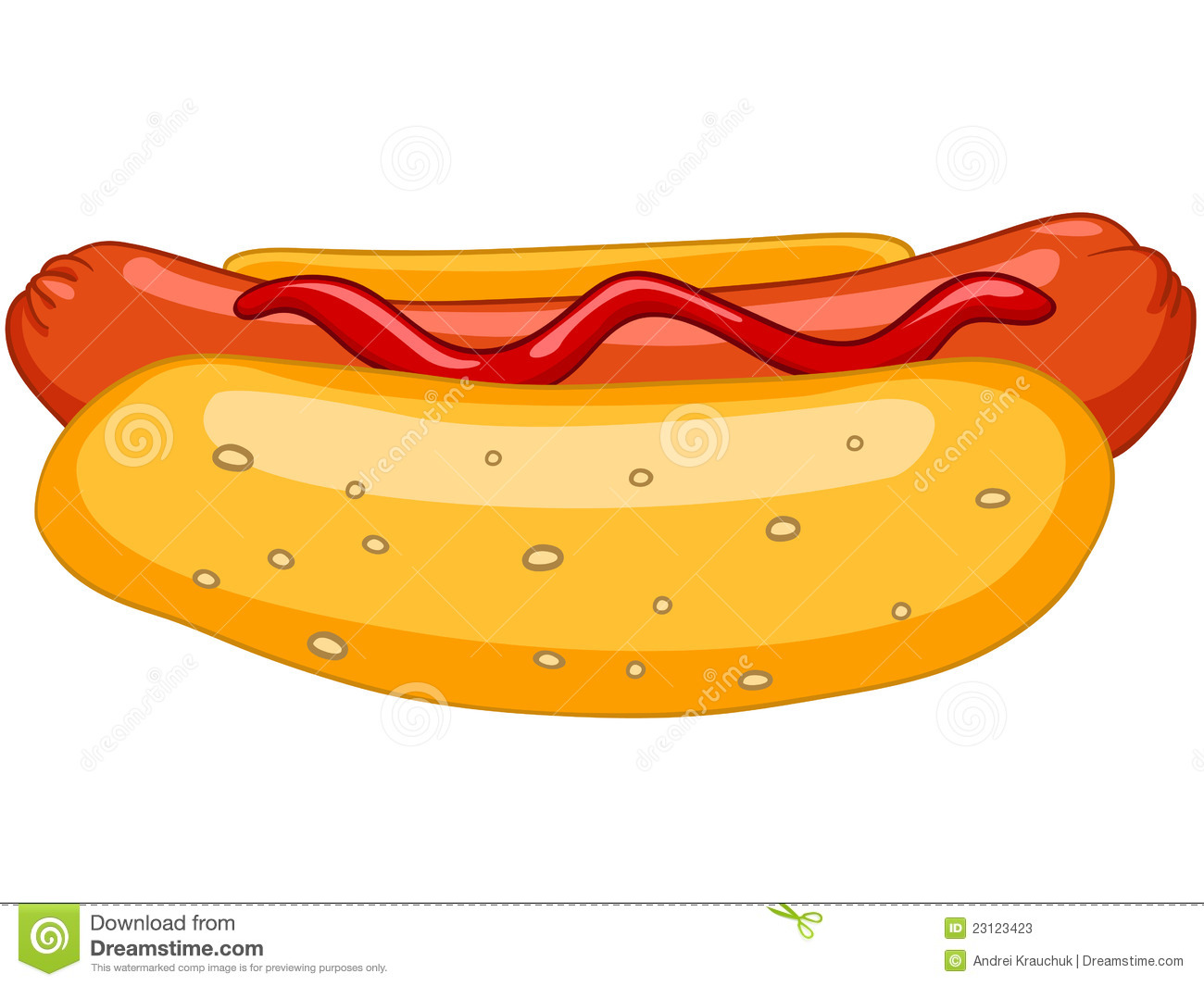 Cartoon Food Hotdog Stock Photos   Image  23123423