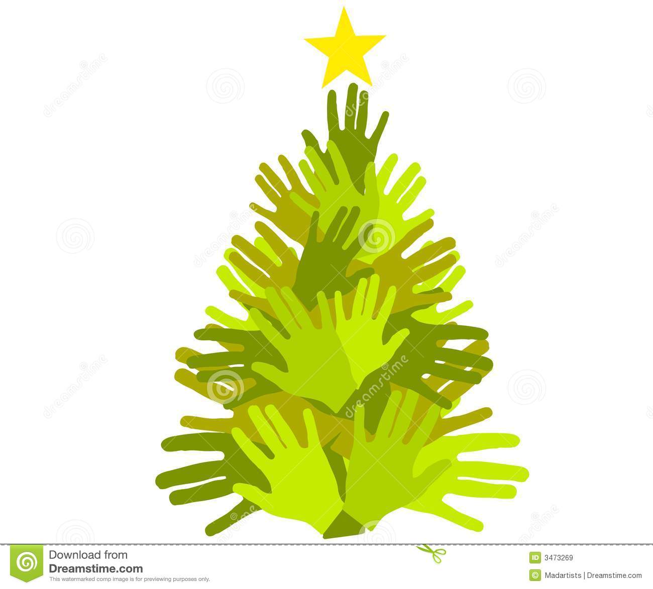 Christmas Tree Giving Hands Royalty Free Stock Images   Image  3473269