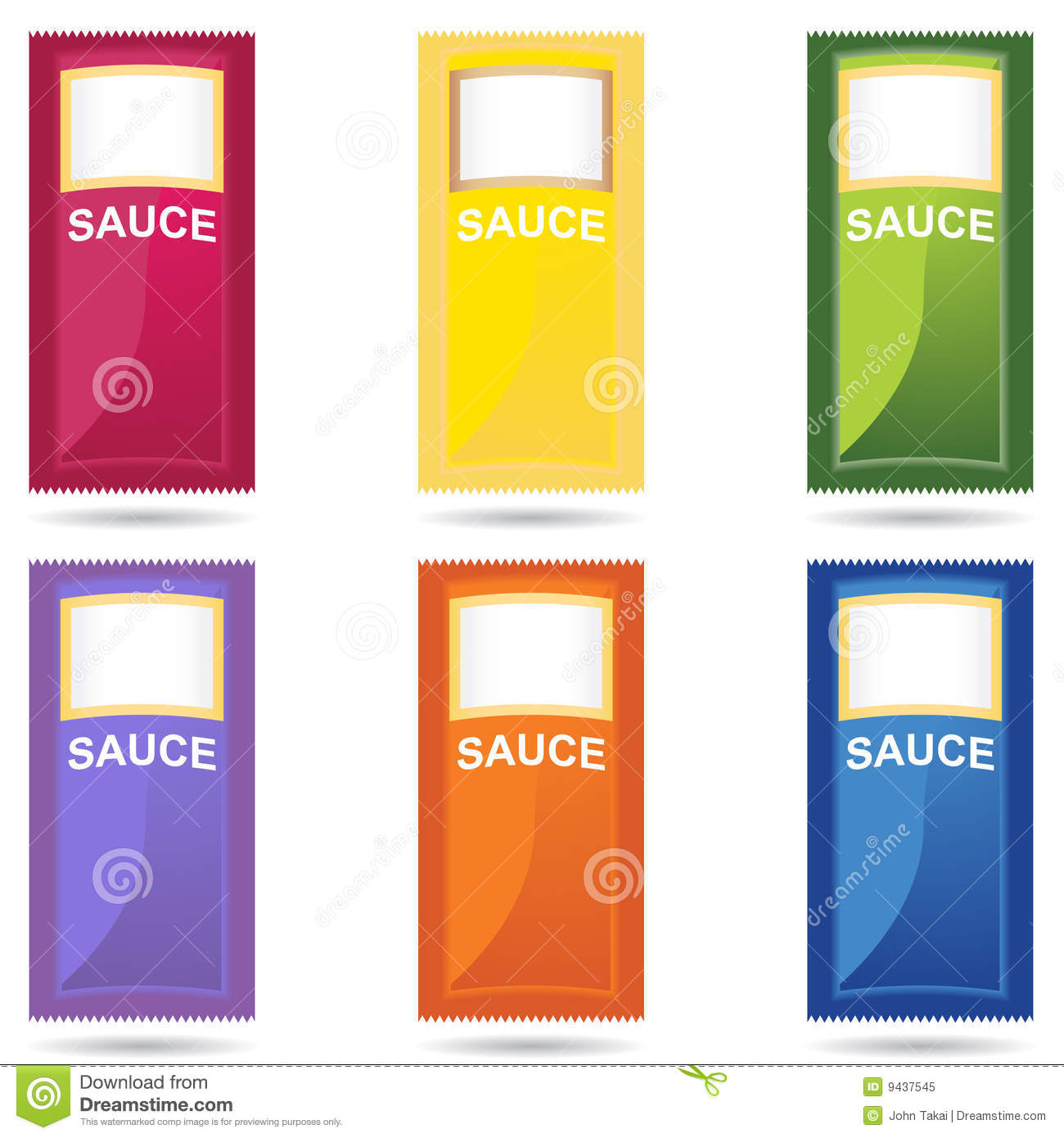 Condiment Packaging Royalty Free Stock Photo   Image  9437545