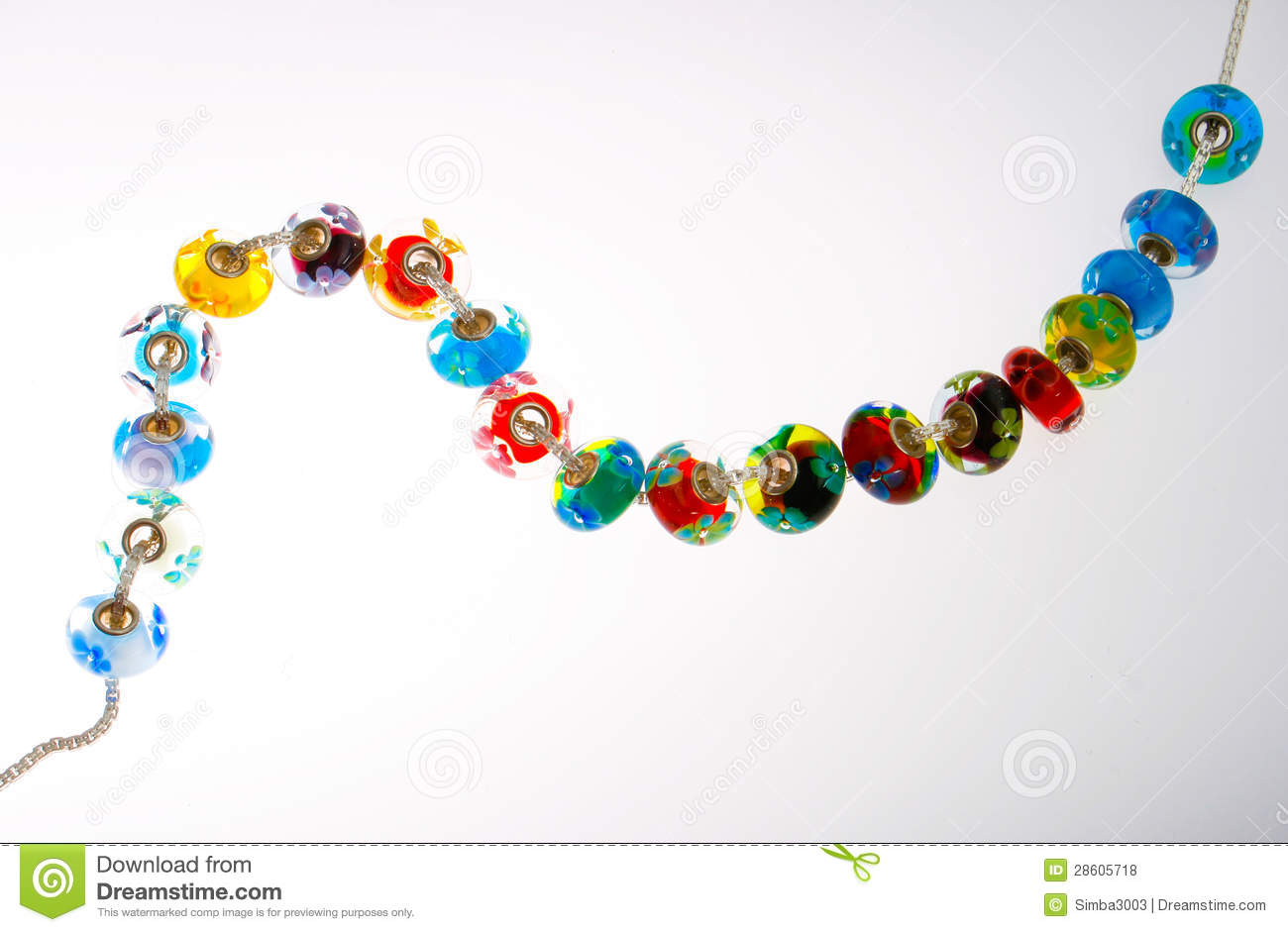 Glass Beads On String Royalty Free Stock Photos   Image  28605718