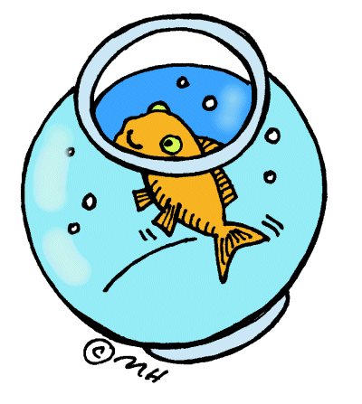 Goldfish Bowl  In Color    Clip Art Gallery