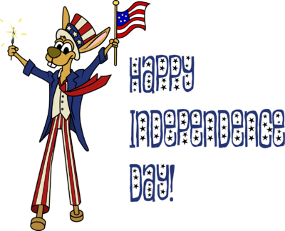 Happy Independence Day Rabbit   4th Of July Clip Art   Christart Com