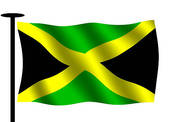 Jamaican Flag   Royalty Free Clip Art