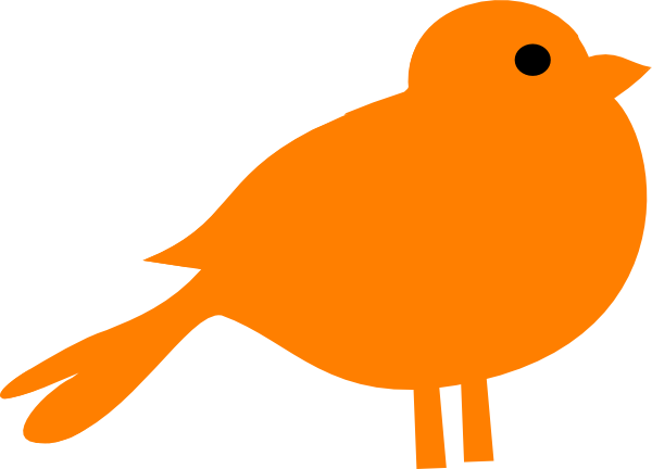 Little Orange Bird Clip Art