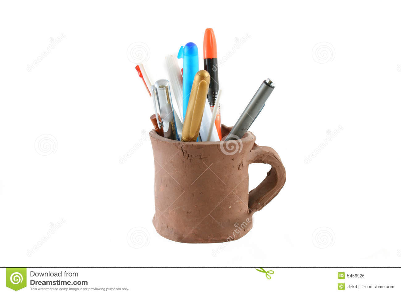 Photo Of Grouped Writing Tools  Pencils Pens Markers Etc   In A