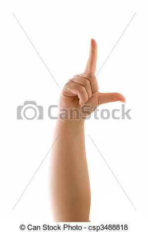 Pictures Of Loser Hand Sign   A Hand Holding Up The Loser Sign Or