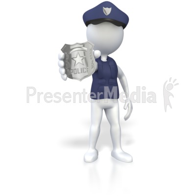 Police Officer Holding Badge   Signs And Symbols   Great Clipart For