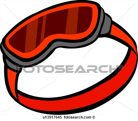      Protection Strap Eyewear Goggles View Large Clip Art Graphic