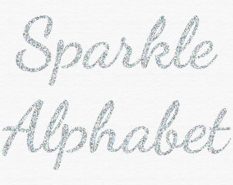 Silver Sparkle Alphabet Clip Art S Parkly Letter Clipart Silver