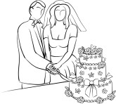 Wedding Reception Clipart Cake Cutting Clipart