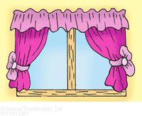 Windows Curtains Clip Art Royalty Free
