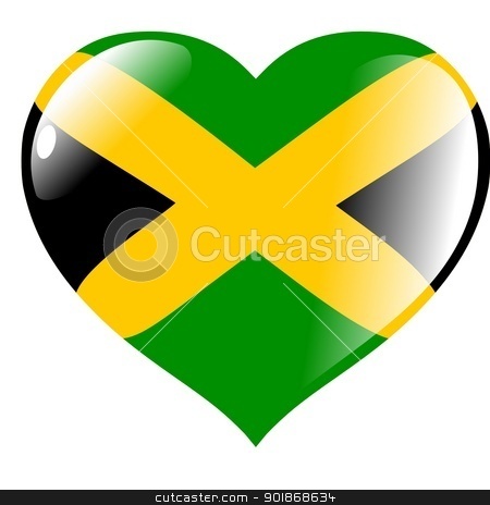With Flag Of Jamaica Stock Vector Clipart Image Of Heart With Flag