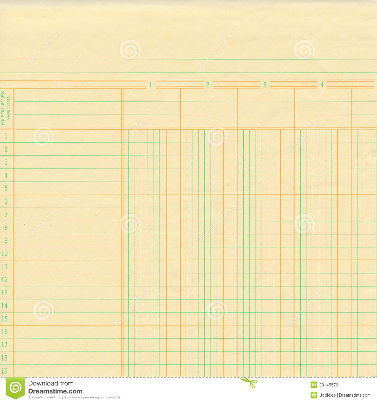 Yellow Vintage Ledger Or Graph Paper Royalty Free Stock Image   Image    