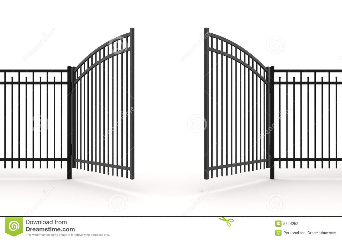 3d Fence Gates Open Metall
